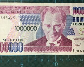 1 x Turkish Bank Note - 1000000 Bir Milyon - 1970 (90643375)