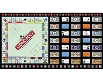 Monopoly Game Night Panel by Quilting Treasures