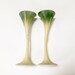 Newman Ceramic Works Pair of Goblets - Calla Lily Flower - Green Nature
