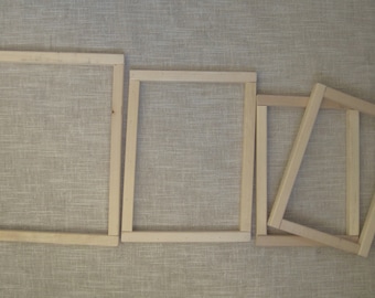 4 Wood Stretcher Bars Assorted Sizes - Needlepoint, Quilting, Stitching - Used