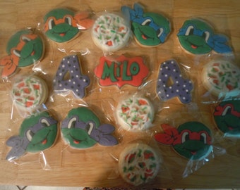 Ninja Turtle Cookies - 1 dozen