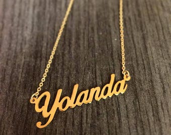 Gold Name Necklace - SALE Dainty name necklace - 18K Gold Filled Name Necklace - Choose any name to personalize Gifts name Jewelry necklace