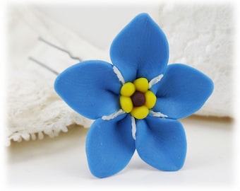 Forget Me Not Hair Clip Pin - Forget Me Not Hair Flower