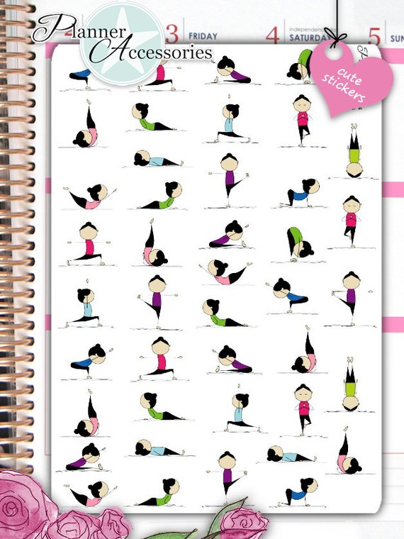 Fitness Stickers Exercise Stickers Workout Stickers Planner