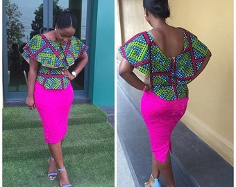 African Print Cape Top; African Top; Ankara Print Cape Top