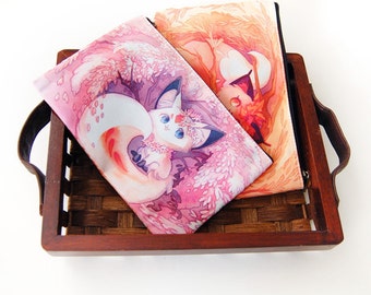 Autumn Spring Fox Kitsune Zipper Bag