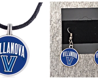 NCAA Villanova Wildcats Earring and Necklace set