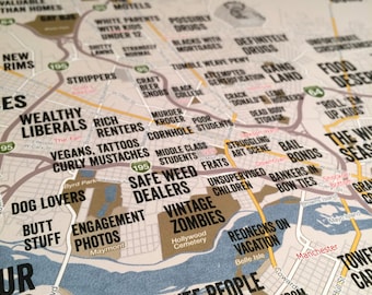 Judgmental Map of Richmond Virginia 18"x24" print