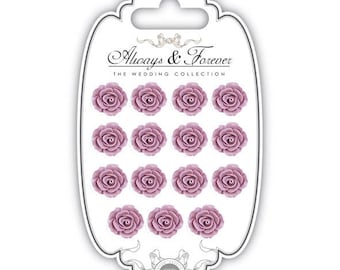 15 self-adhesive resin - Mauve (15x16mm) - AFRFLR003 flowers
