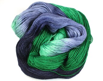 Blue Mountain--hand dyed sock yarn, BFL and nylon, (464yds/100gm)