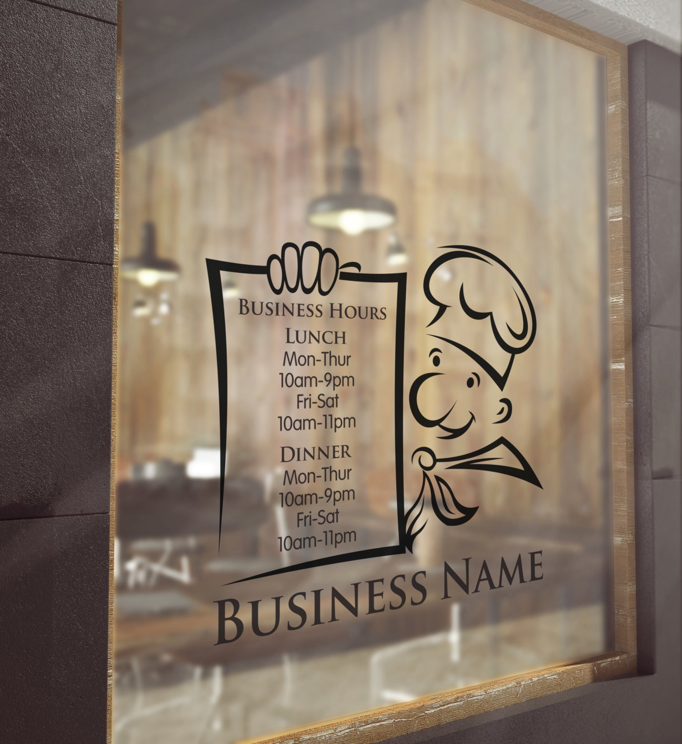 Business Window Decals
 CUSTOM WINDOW DECAL Business Hours Window Decal Store Open