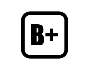 Medical Patch - Blood Type B POSITIVE - Embroidered