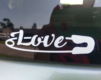 Love Safety Pin decal