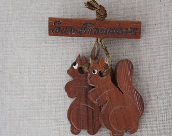 Vintage San Francisco Souvenir Squirrel Pin