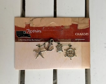 7 gypsies charms, Maritime, vintage, for scrapbooking, art journaling, card making, embellishment, mixed media, ephemera, paper