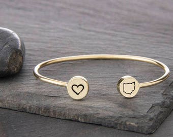 Ohio, Ohio State, Ohio Gifts, Ohio Map, Ohio Home, Ohio Wedding, Ohio Jewelry, State of Ohio, Gifts Ohio, State Home, Ohio Bracelet