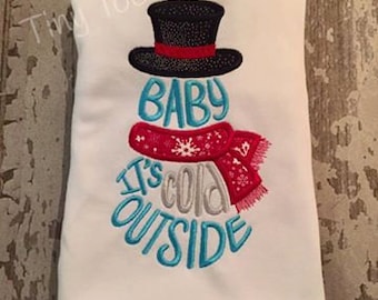 Baby Its cold outside Embroidered Shirt