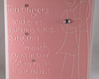 Set of 5 Ten Fingers and Toes CLASSIC Baby Cards