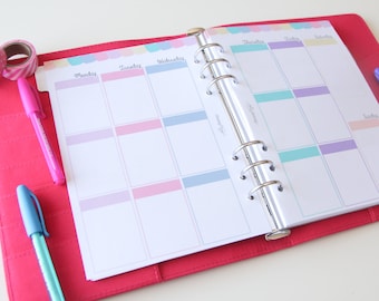 Erin Condren style printable weekly planner A5 size
