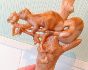 vintage plastic squirrel wall hanging