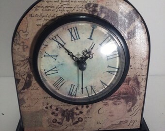 Small clock/ victorian lady