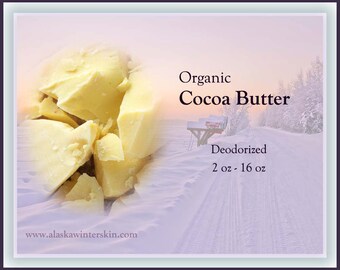 Cocoa Butter, Organic, Deodorized, 2 oz - 16 oz bulk