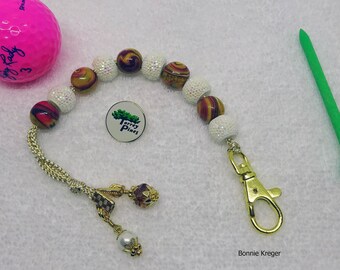Golf Stroke Counter with Handmade Beads