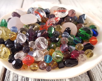 Multicolor Glass Beads Grab Bag Mixed Lot