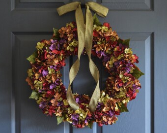 Beautiful Wreaths | Door Wreath | Blended Hydrangea Wreath | SUMMER WREATH | Front Door Wreaths | Outdoor Wreaths | Summer Wreath