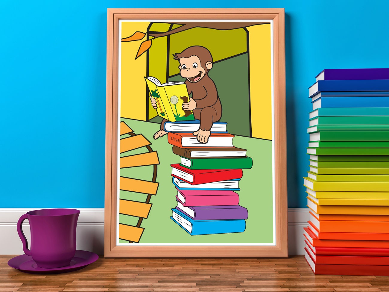 curious-george-prints-for-a-playroom-nursery-room-corner