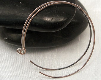Large Sterling Silver Hoop Earrings, 2.0 inch Silver Hoop Earrings