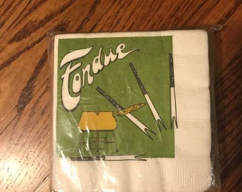 1950’s Unopened Package Of 20 Gibson Party Papers By Pakay Napkins