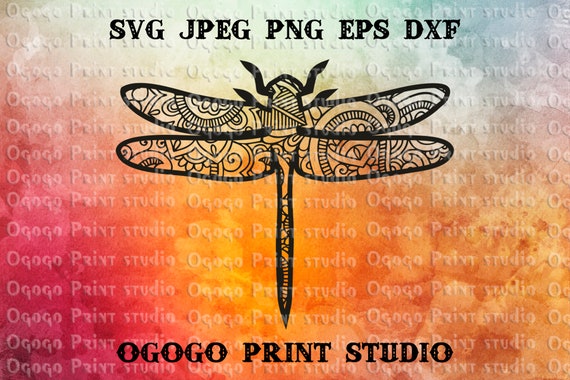 Download Dragonfly SVG, Zentangle Svg, Insect svg, Garden svg ...