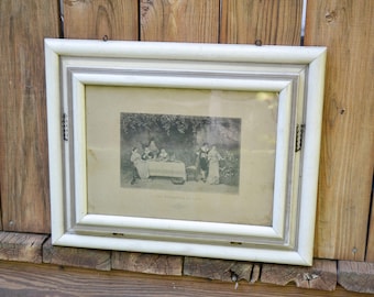 Antique Mezzotype Photogravure Print Confession of Love Engraving Framed with Glass PanchosPorch