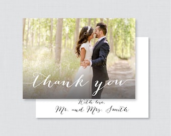 Printable OR Printed Photo Thank You Cards - Wedding Thank You Cards with Photo, Personalized Picture Thank You Cards, Custom Thank You 0004