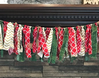 Christmas fabric Garland