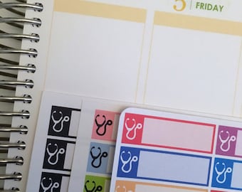 Doctor Forget Me Nots / Doctor Appointment Stickers / Functional Quarter Boxes for Erin Condren Life Planner / Doctor Appointments Stickers
