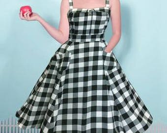 Black & White Gingham Lucy Dress
