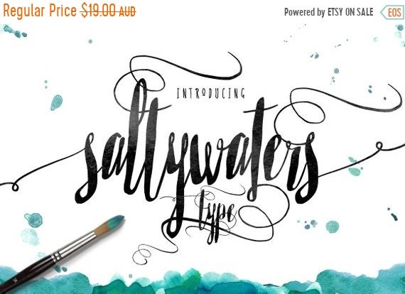 70% OFF Sale Calligraphy Font, Modern Calligraphy, Digital Fonts, Wedding Font, Invitation Font, Script Font, Digital Download, Saltywaters