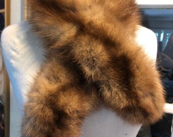 Mink Fur Collar, brown Mink fur, collar, scarf