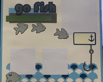 Go Fish 12x12 Scrapbook Page