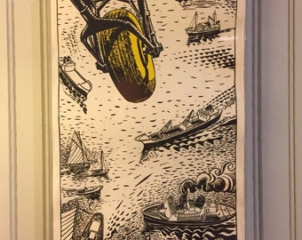 Épavé d'Arkis 6 -- Airplane and Ship Print