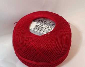 Lizbeth Tatting Thread - Christmas Red - Color #671 - Size 20 - Handy Hands - Your Choice of Amount