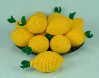 Lemon toy, Crochet lemon, Amigurumi lemon, Soft toy fruit, Plush lemon, Amigurumi fruit, Crochet fruit, Stuffed lemon toy, Citrus decor.