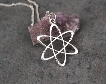 Geometric Necklace Long Silver Necklace Simple Necklace Layered Necklace Boho Necklace Layering Necklace Pendant Necklace