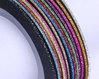 2mm Glitter Striping Tape 12 pack