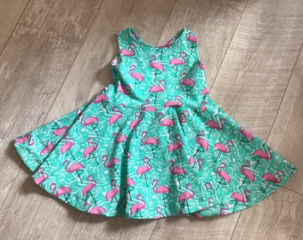 Flamingo skater dress