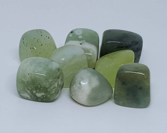 Serpentine New Jade Crystal Tumblestone