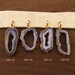 Grey Geode Agate Slice Druzy Pendant, Gold Electroplated Druzy Pendant, Gold Edged Druzy Pendant, Necklace Pendant. (ASP-122)