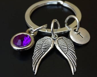 Angel Wing Keychain, Angel Wing Charm, Angel Wing Pendant, Angel Wing Key chain, Angel Wings Keychain, Wing Keychain, Religious Keychain